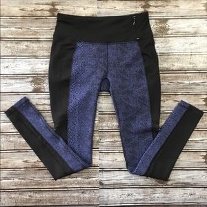 Calia Black And Blue Mesh Workout Sport Legging XS